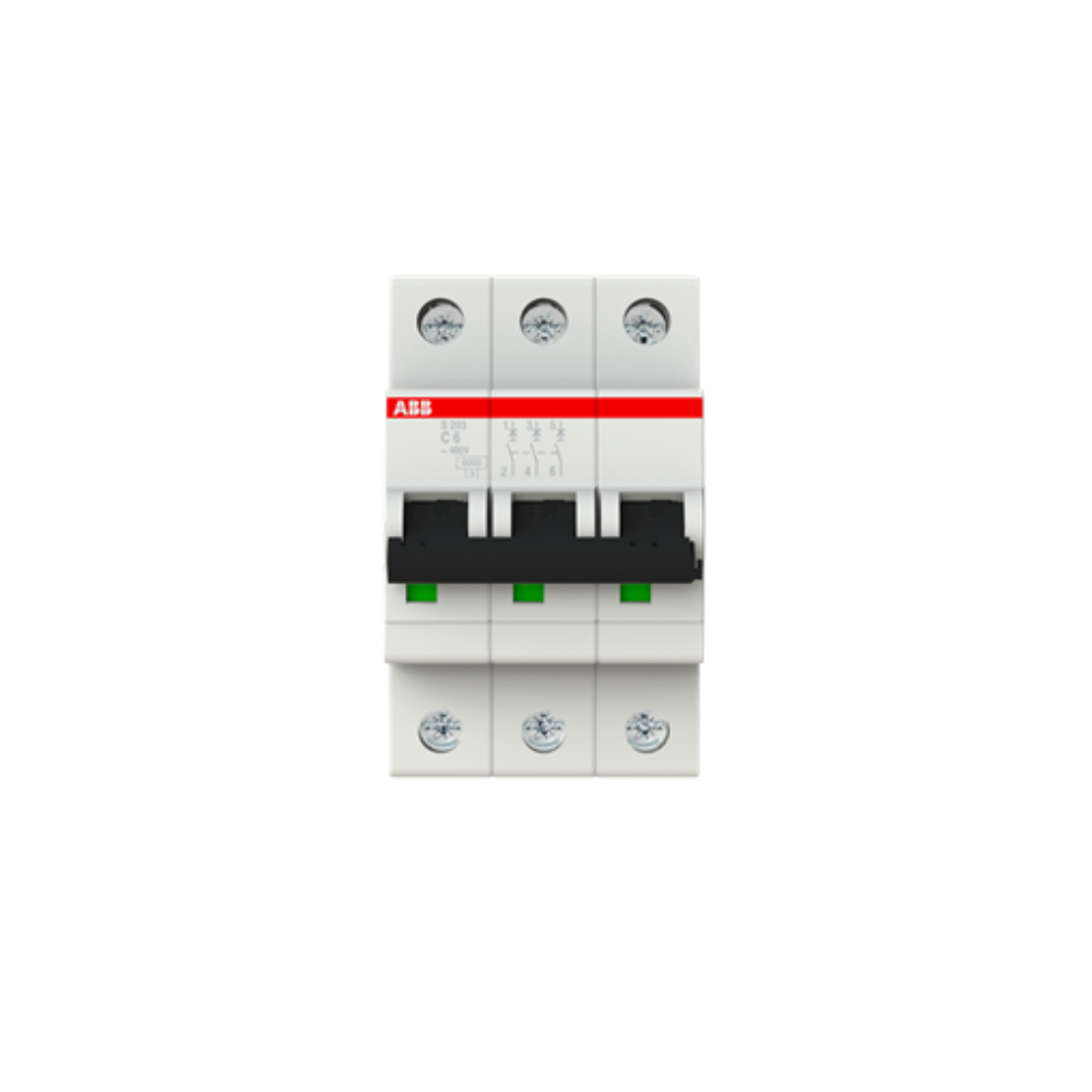 ABB S203-C6 6A 3 Pole Miniature Circuit Breaker BD