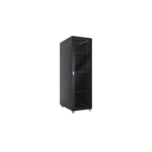 Toten 32U 600x600mm Server Rack front view with glass door and cooling fans