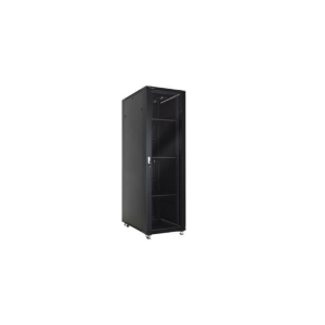 Toten 32U 600x1000mm Server Rack front view with glass door and cooling fans