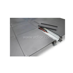 ATFLOR 500mm Trunking Bare Steel Raised Access Floor Installed in Office