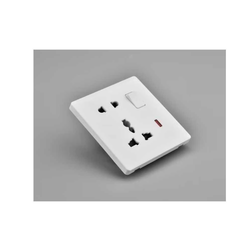 MK Socket 3-pin with earthing provision Bangladesh