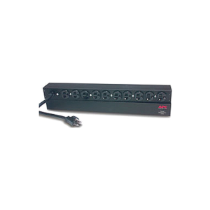 APC NetShelter Basic Rack PDU AP9562 1U 10 NEMA 5-15R Outlets front view